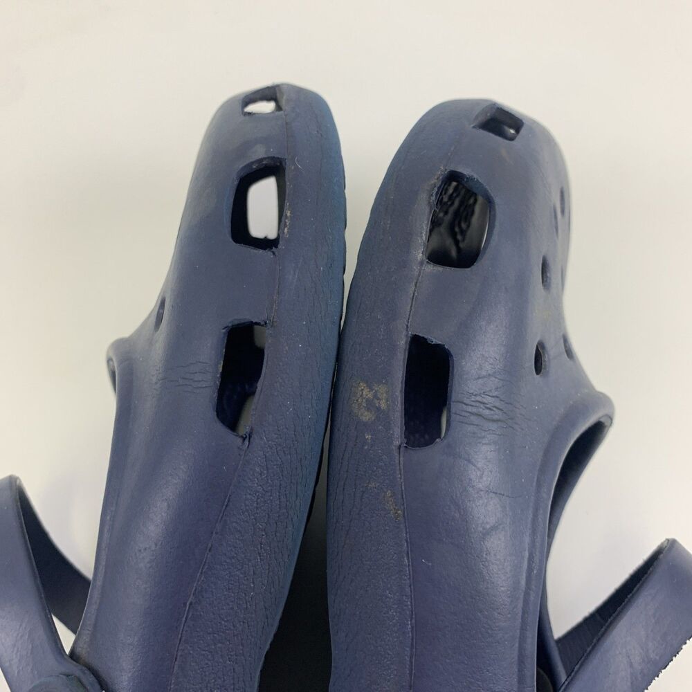 Crocs Shayna Mary Jane Slingback Navy Blue Round Toe Comfort Clog Slip Womens 8 - Picture 13 of 15
